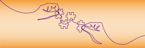 Oneline Puzzlestücke